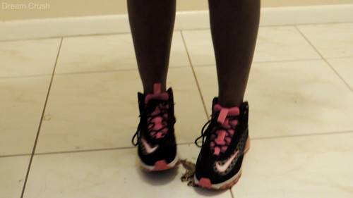Pink and Black Sneakers